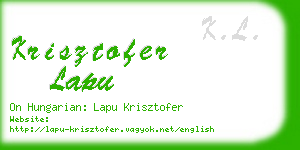 krisztofer lapu business card